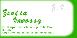 zsofia vamossy business card